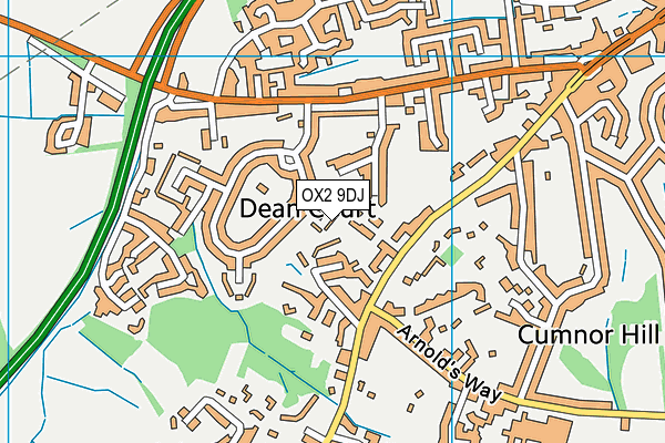 OX2 9DJ map - OS VectorMap District (Ordnance Survey)