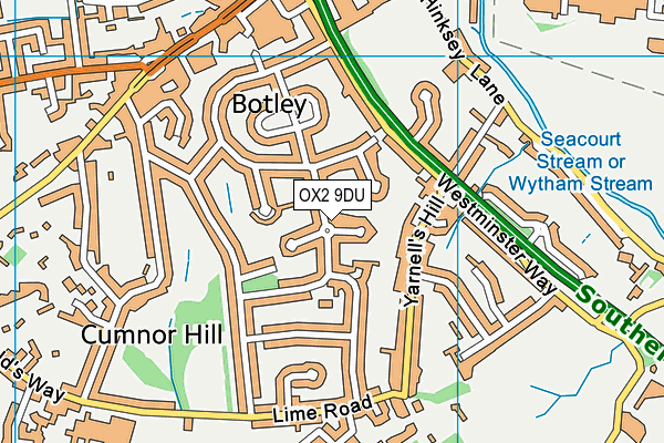 OX2 9DU map - OS VectorMap District (Ordnance Survey)