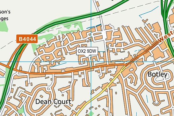 OX2 9DW map - OS VectorMap District (Ordnance Survey)