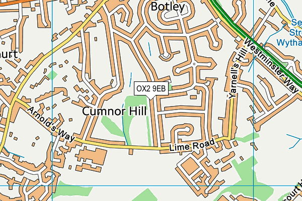 OX2 9EB map - OS VectorMap District (Ordnance Survey)