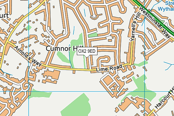 OX2 9ED map - OS VectorMap District (Ordnance Survey)