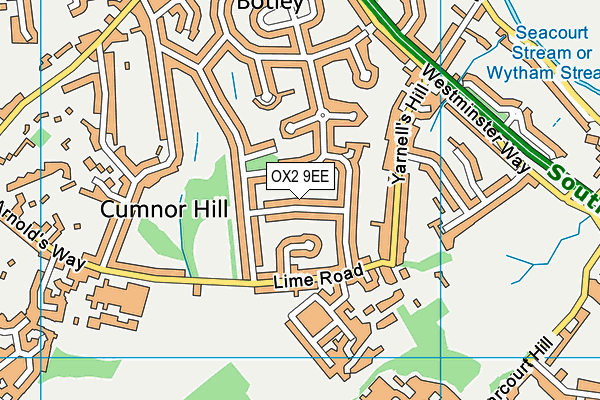 OX2 9EE map - OS VectorMap District (Ordnance Survey)