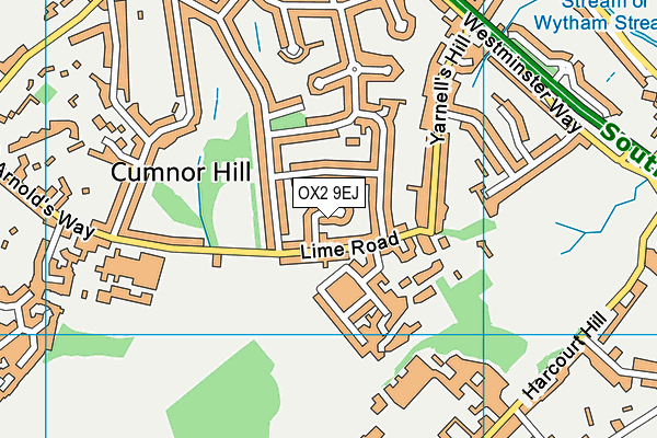 OX2 9EJ map - OS VectorMap District (Ordnance Survey)