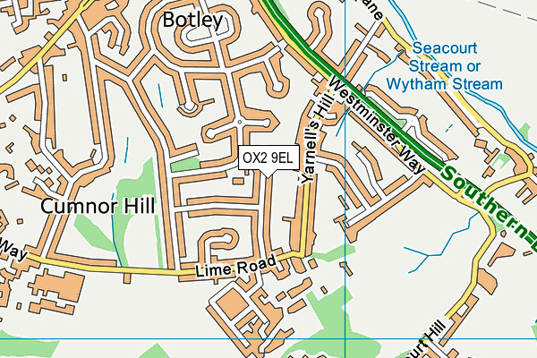 OX2 9EL map - OS VectorMap District (Ordnance Survey)