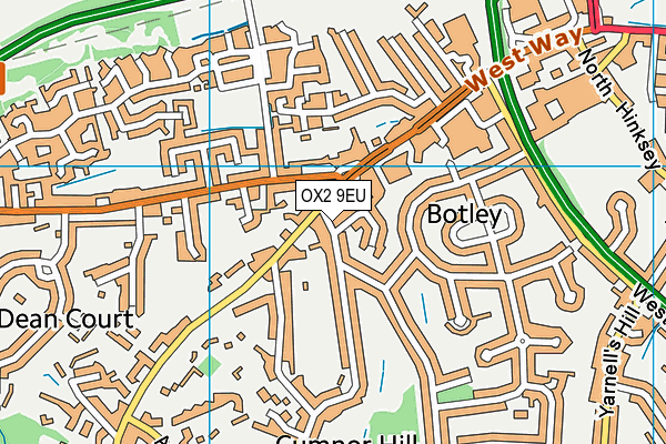 OX2 9EU map - OS VectorMap District (Ordnance Survey)