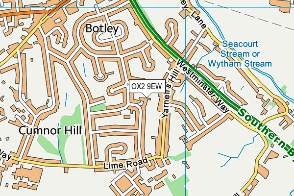 OX2 9EW map - OS VectorMap District (Ordnance Survey)