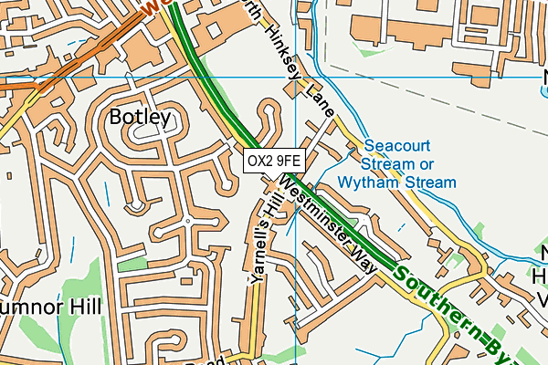 OX2 9FE map - OS VectorMap District (Ordnance Survey)