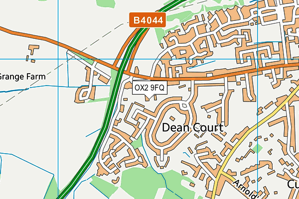 OX2 9FQ map - OS VectorMap District (Ordnance Survey)