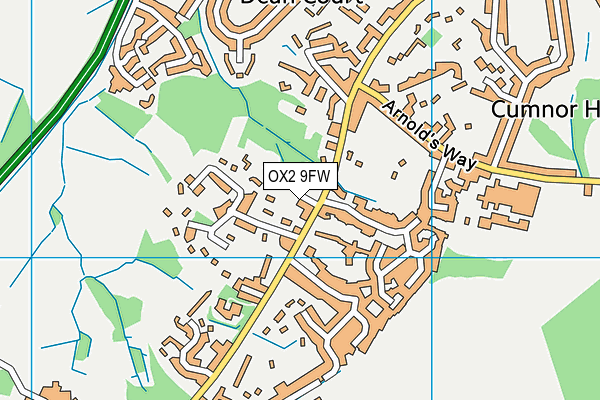 OX2 9FW map - OS VectorMap District (Ordnance Survey)