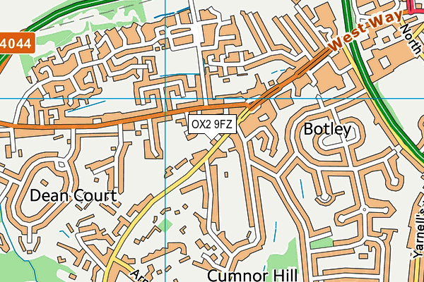 OX2 9FZ map - OS VectorMap District (Ordnance Survey)