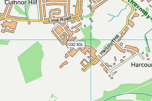 OX2 9GL map - OS VectorMap District (Ordnance Survey)