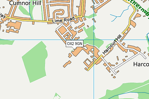 OX2 9GN map - OS VectorMap District (Ordnance Survey)