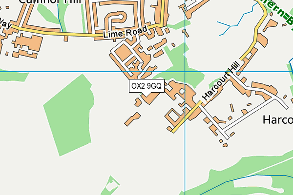 OX2 9GQ map - OS VectorMap District (Ordnance Survey)