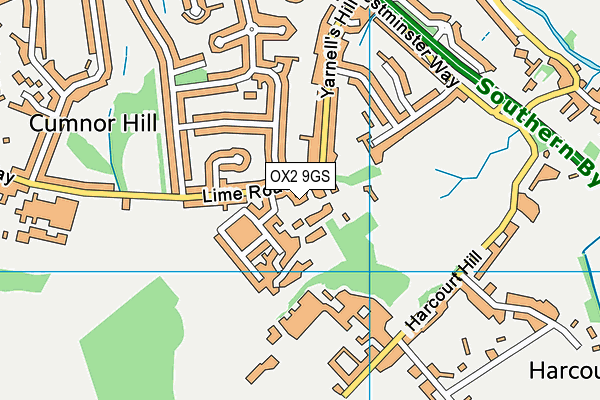 OX2 9GS map - OS VectorMap District (Ordnance Survey)