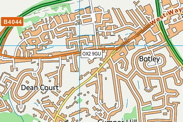 OX2 9GU map - OS VectorMap District (Ordnance Survey)