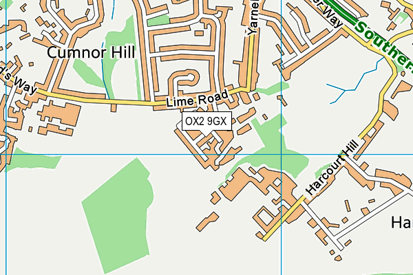 OX2 9GX map - OS VectorMap District (Ordnance Survey)