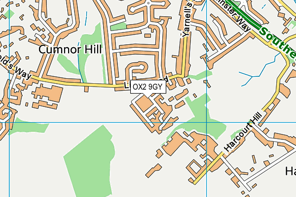 OX2 9GY map - OS VectorMap District (Ordnance Survey)