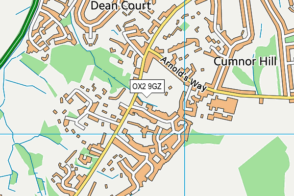 OX2 9GZ map - OS VectorMap District (Ordnance Survey)