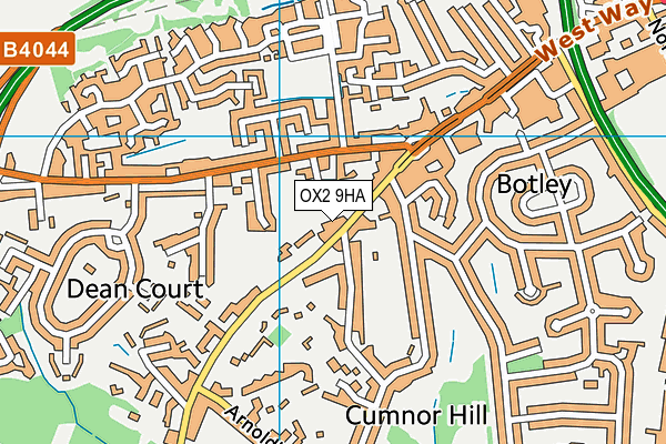 OX2 9HA map - OS VectorMap District (Ordnance Survey)