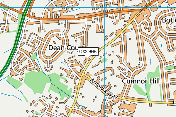 OX2 9HB map - OS VectorMap District (Ordnance Survey)