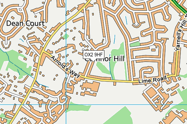 OX2 9HF map - OS VectorMap District (Ordnance Survey)