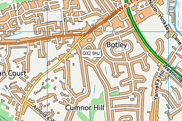 OX2 9HJ map - OS VectorMap District (Ordnance Survey)