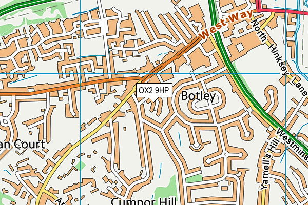 OX2 9HP map - OS VectorMap District (Ordnance Survey)