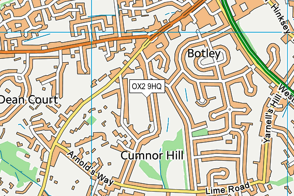 OX2 9HQ map - OS VectorMap District (Ordnance Survey)