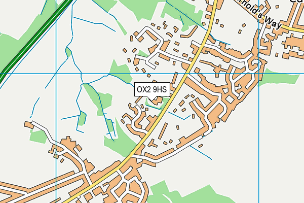 OX2 9HS map - OS VectorMap District (Ordnance Survey)