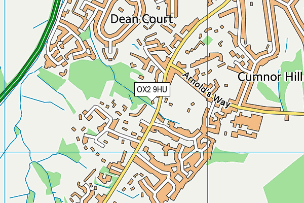 OX2 9HU map - OS VectorMap District (Ordnance Survey)