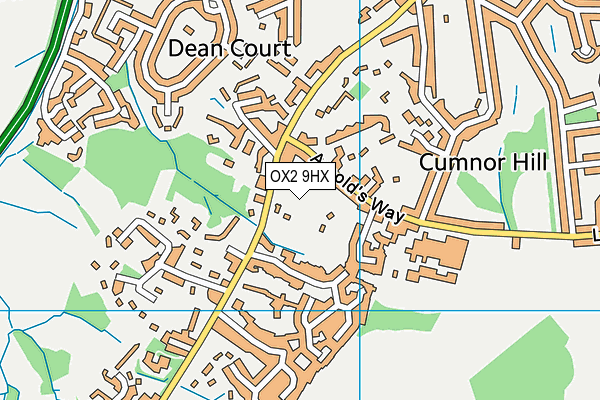 OX2 9HX map - OS VectorMap District (Ordnance Survey)