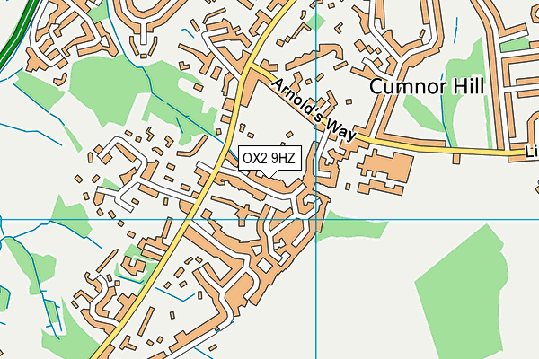 OX2 9HZ map - OS VectorMap District (Ordnance Survey)