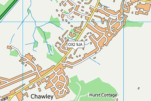 OX2 9JA map - OS VectorMap District (Ordnance Survey)