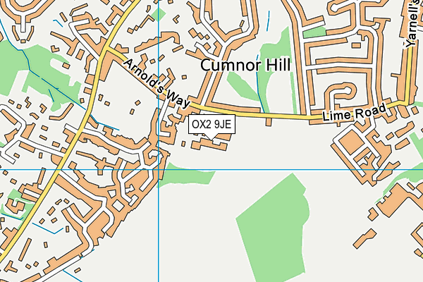 OX2 9JE map - OS VectorMap District (Ordnance Survey)