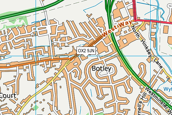 OX2 9JN map - OS VectorMap District (Ordnance Survey)