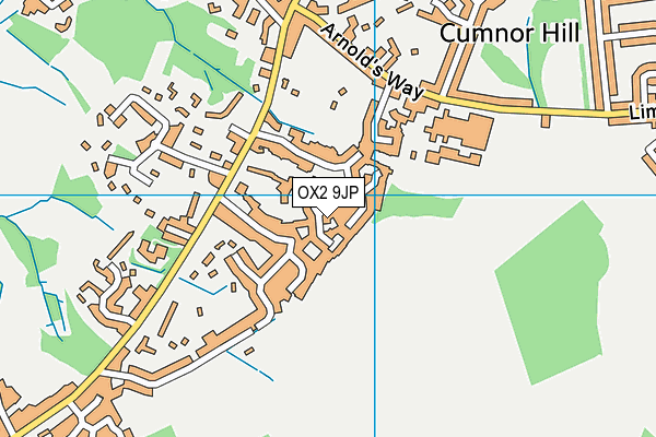 OX2 9JP map - OS VectorMap District (Ordnance Survey)