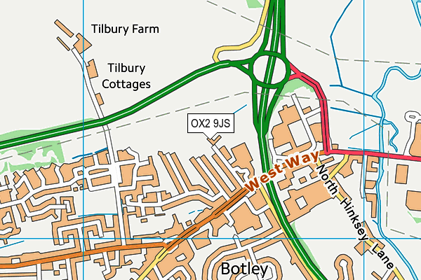 OX2 9JS map - OS VectorMap District (Ordnance Survey)