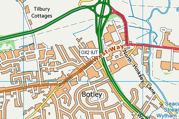 OX2 9JT map - OS VectorMap District (Ordnance Survey)