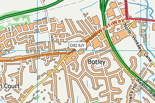 OX2 9JY map - OS VectorMap District (Ordnance Survey)