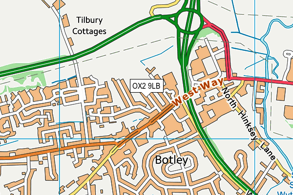 OX2 9LB map - OS VectorMap District (Ordnance Survey)