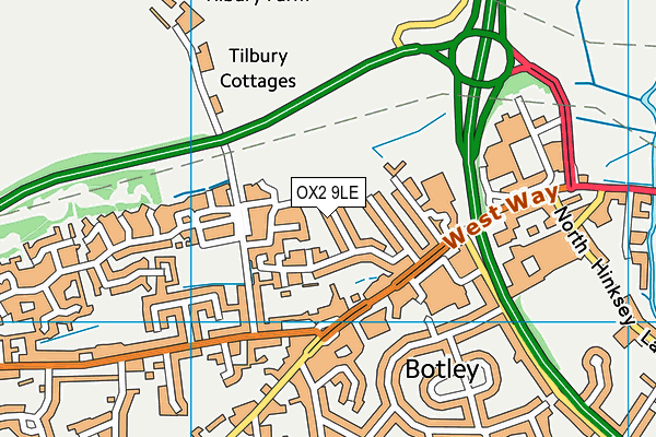 OX2 9LE map - OS VectorMap District (Ordnance Survey)