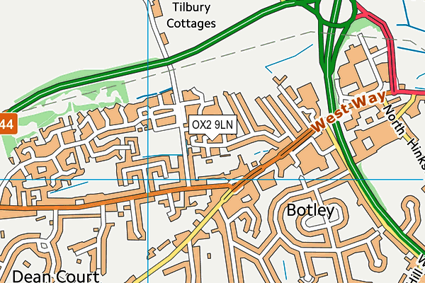 OX2 9LN map - OS VectorMap District (Ordnance Survey)