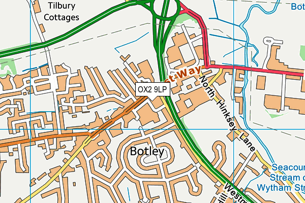 OX2 9LP map - OS VectorMap District (Ordnance Survey)