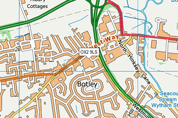 OX2 9LS map - OS VectorMap District (Ordnance Survey)