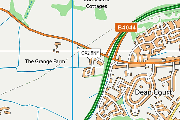 OX2 9NF map - OS VectorMap District (Ordnance Survey)