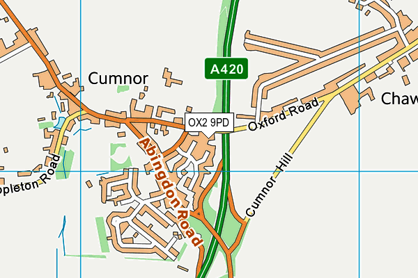 OX2 9PD map - OS VectorMap District (Ordnance Survey)