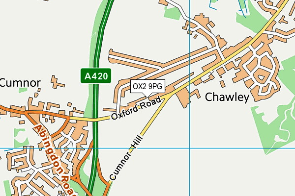 OX2 9PG map - OS VectorMap District (Ordnance Survey)