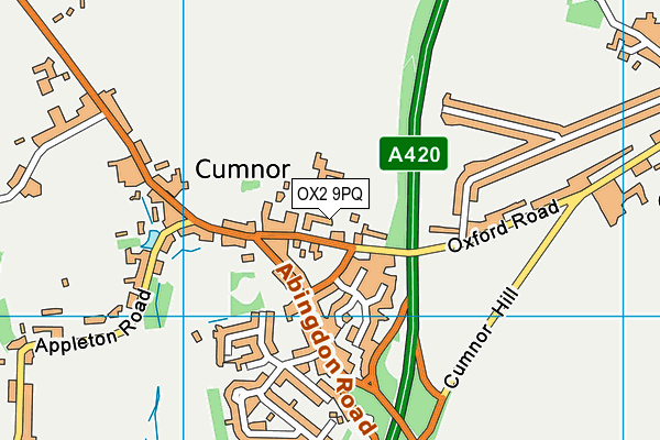 Cumnor Church of England School (Voluntary Controlled) map (OX2 9PQ) - OS VectorMap District (Ordnance Survey)