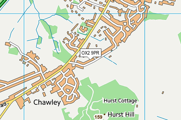 OX2 9PR map - OS VectorMap District (Ordnance Survey)