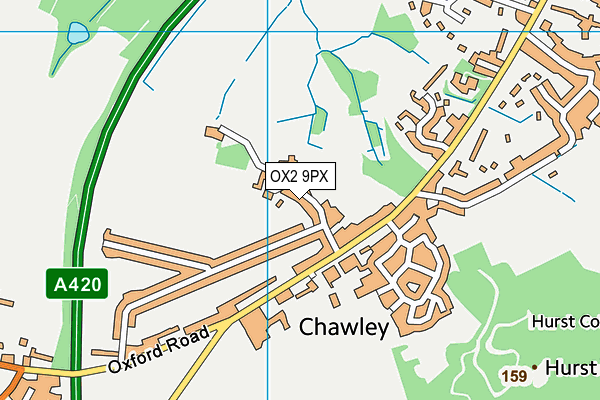 OX2 9PX map - OS VectorMap District (Ordnance Survey)